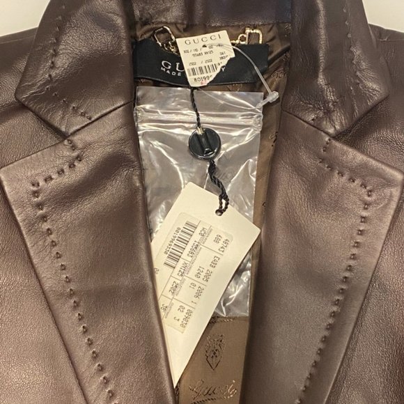 GUCCI LEATHER BLAZER - Picture 2 of 12